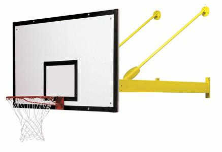 IMPIANTO BASKET FISSO A PARETE SBALZO CM.210/240 COMPLETOcompleto