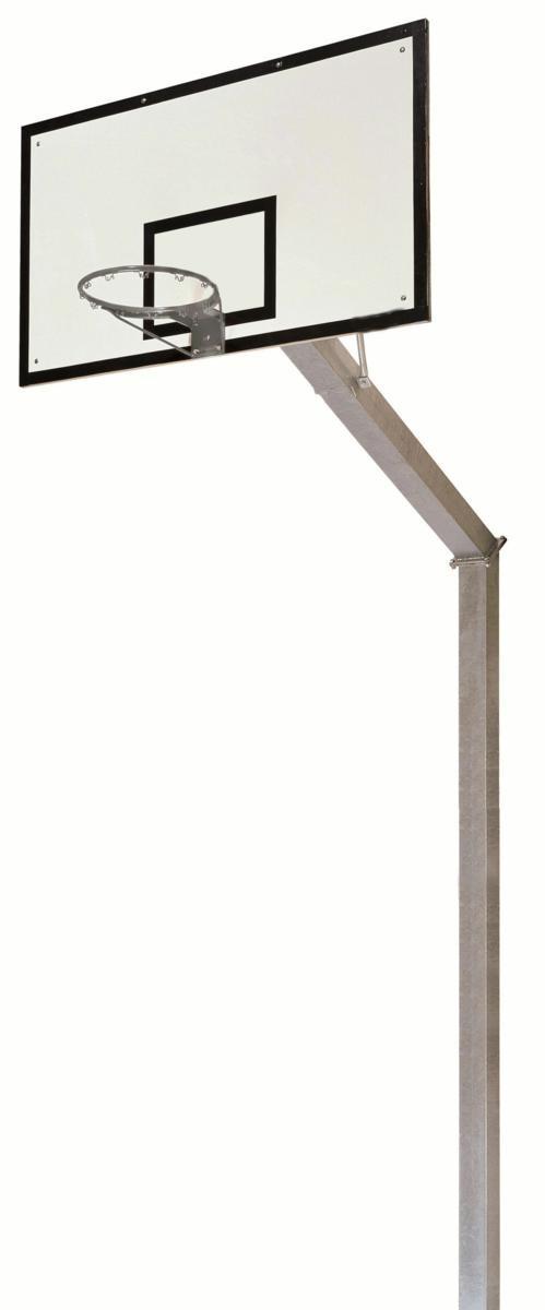 IMPIANTO BASKET MONOTUBOLARE SBALZO CM. 165 COMPLETO