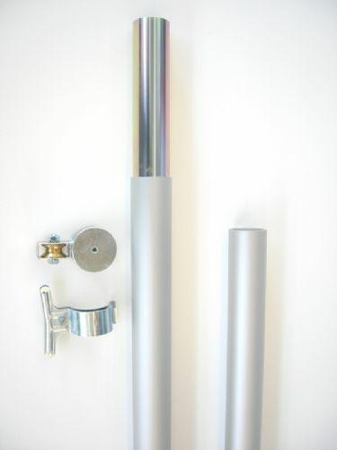 ASTA ALLUMINIO Ø 50 cm.400 C/CARRUCOLA 2PZ.