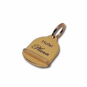PORTACHIAVE OTTONE LUCIDO 45x65mm