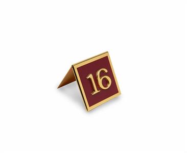 SEGNAPOSTO OTTONE 6x6 + NR A RILIEVO