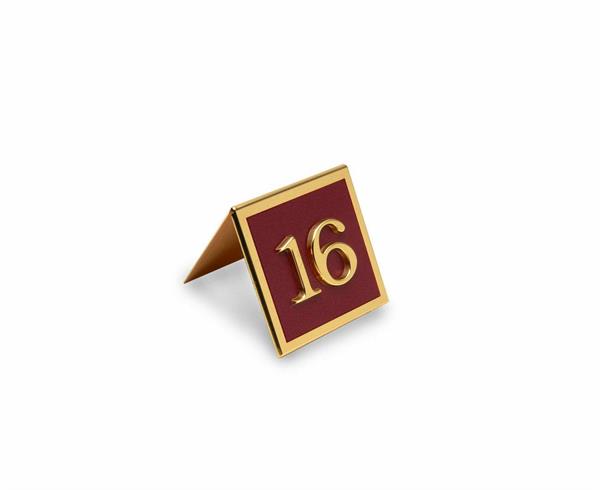SEGNAPOSTO OTTONE 6x6 + NR A RILIEVO