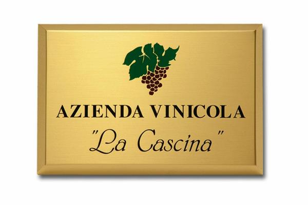 TARGA OTTONE F/L 20x30 INCISA