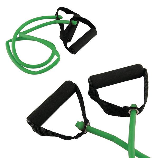 TUBO ELASTICO CON MANIGLIE MEDIUM 60x11x1200 VERDE IMPUGNATURA SOFT