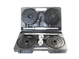SET 2 MANUBRI CROMATI+4 DISCHI DA 2,5KG+4 DA 1,5KG+FERMADISCHI VITE